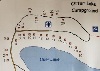 Otter Lake Campsite Map